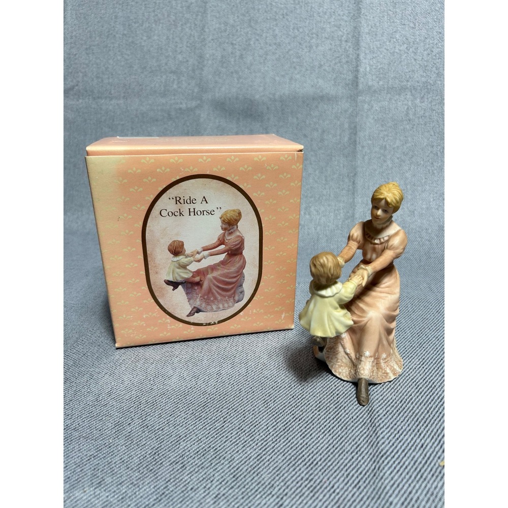 Vintage 1984 Enesco‎ Treasured Memories Ride A Horse Figurine Mother w/box